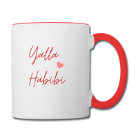 Yalla Habibi Coffee Mug - white/red